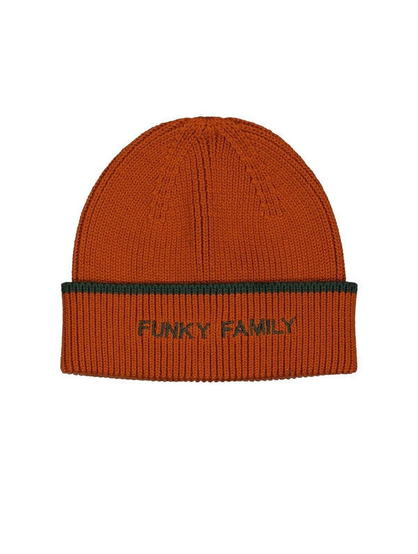 Bonnet Enfant en coton bio “Funky Family” - Caramel