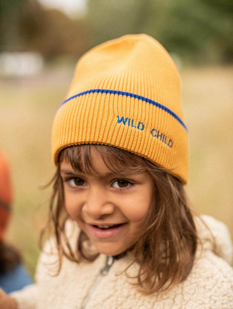 Bonnet Enfant en coton bio “Wild Child” - Moutarde - CHAMAYE - PHOTO