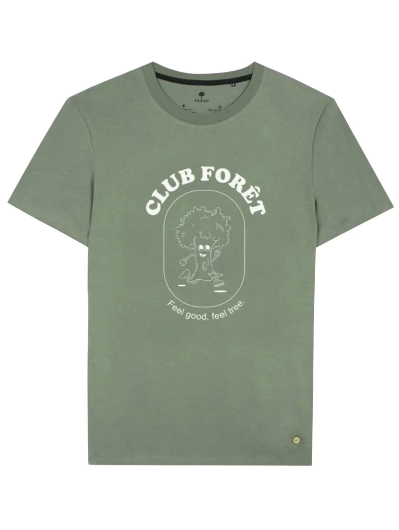 Tee-shirt ARCY "Club Forêt" en coton et coton recyclé -  Kaki